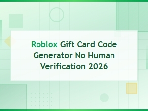 Free Roblox Gift Card Code Generator 2026 - No Human Verification Needed